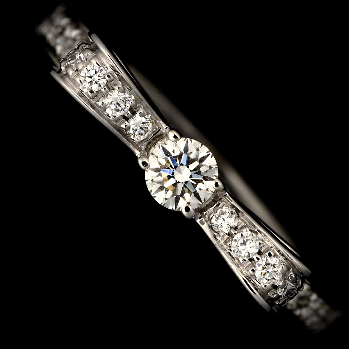 Ruban Diamond SM Ring 18K White Gold 750 Size48 4.5(US)