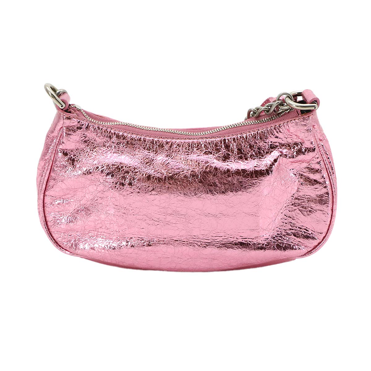 Le Cagole Mini Chain Hand Shoulder Bag Metalic pink 695814