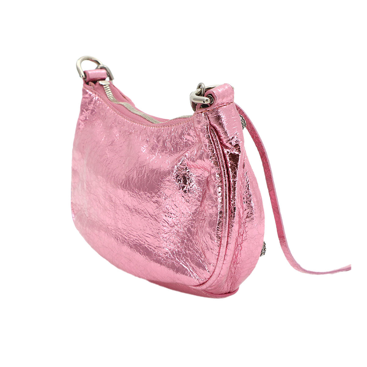 Le Cagole Mini Chain Hand Shoulder Bag Metalic pink 695814