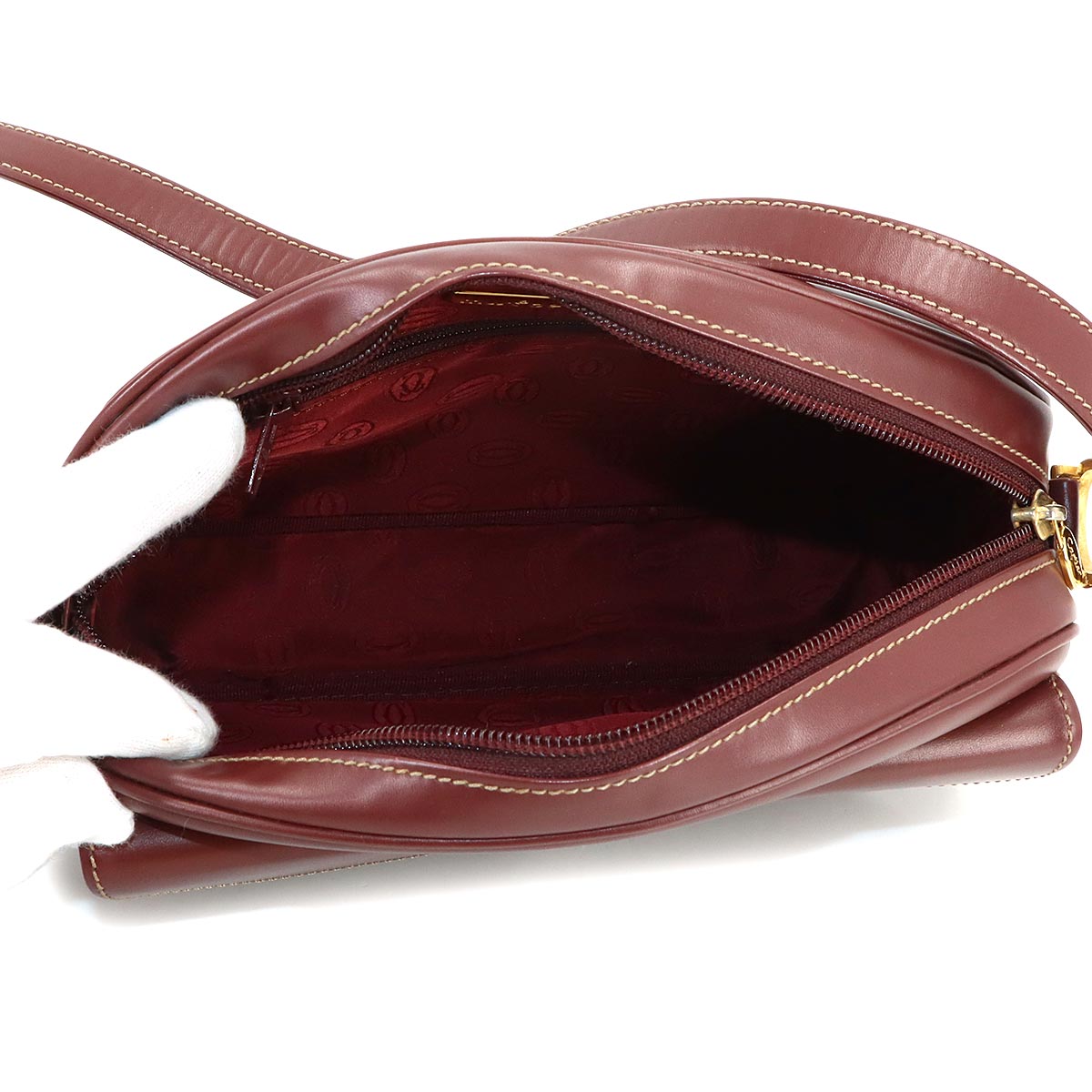 Must Line Shoulder Bag Leather Bordeaux Purse