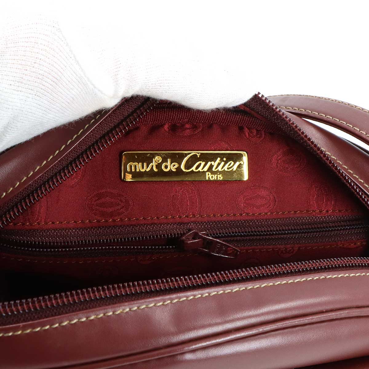 Must Line Shoulder Bag Leather Bordeaux Purse