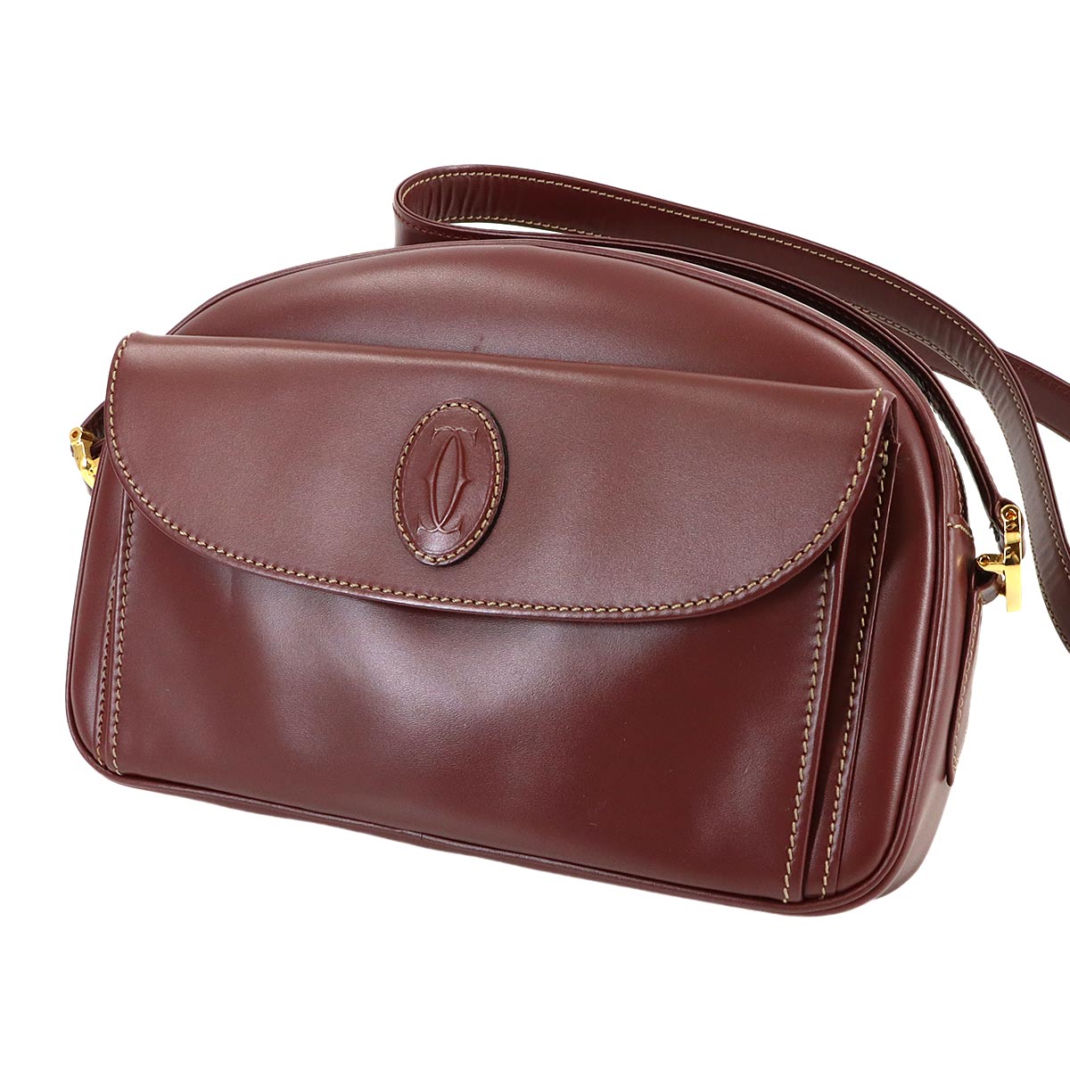 Must Line Shoulder Bag Leather Bordeaux Purse