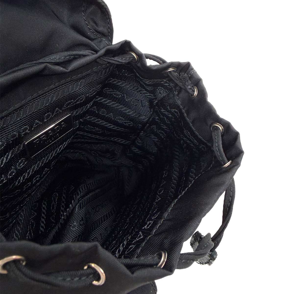 Mini Chain Shoulder Bag Nylon Leather Black BZ0029 Backpack