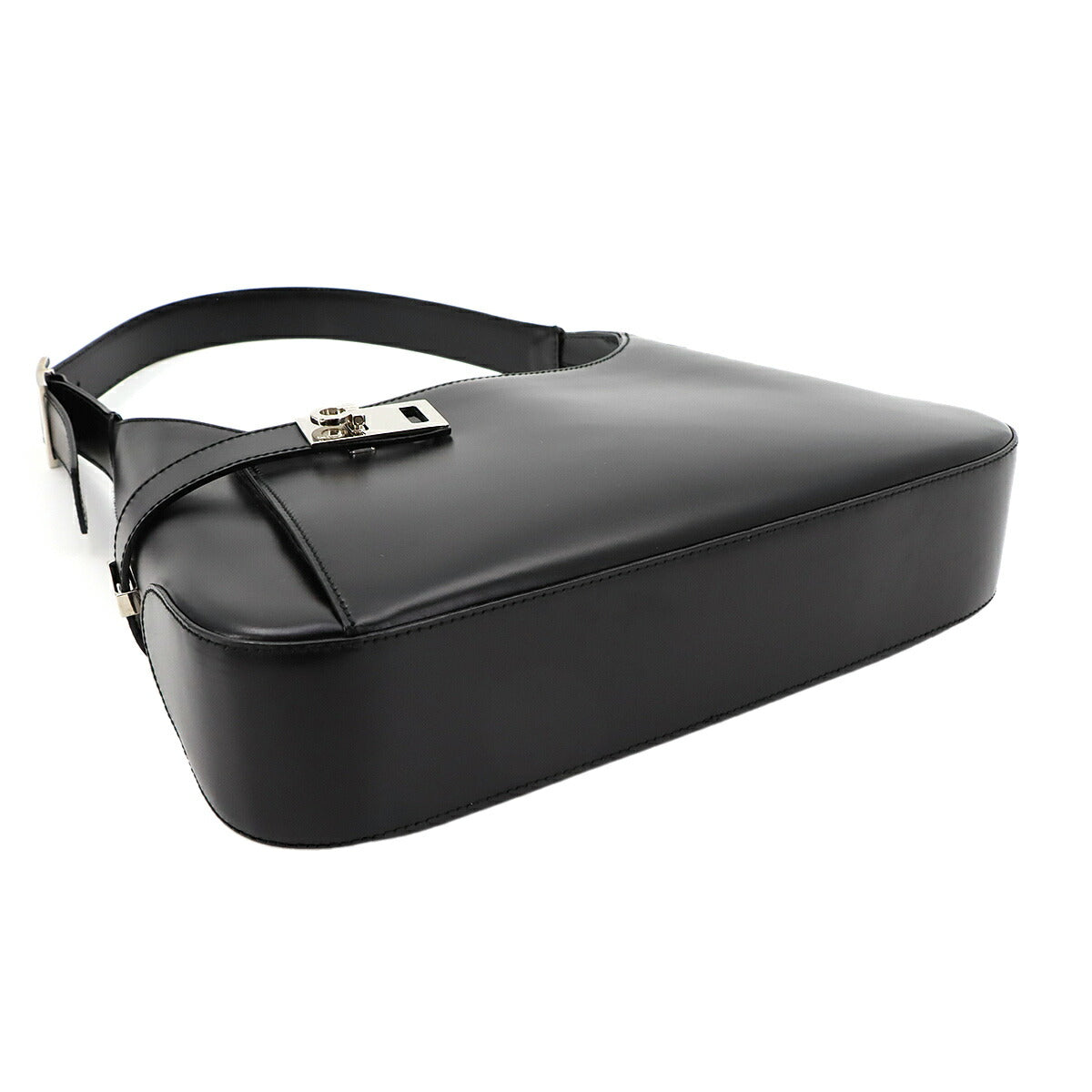 Gancini Shoulder Bag Leather Black 21 0170