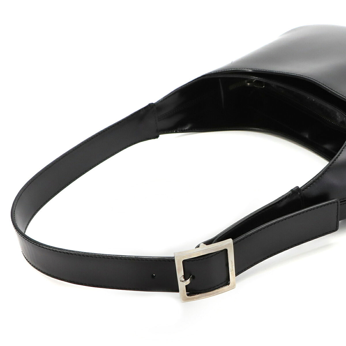 Gancini Shoulder Bag Leather Black 21 0170