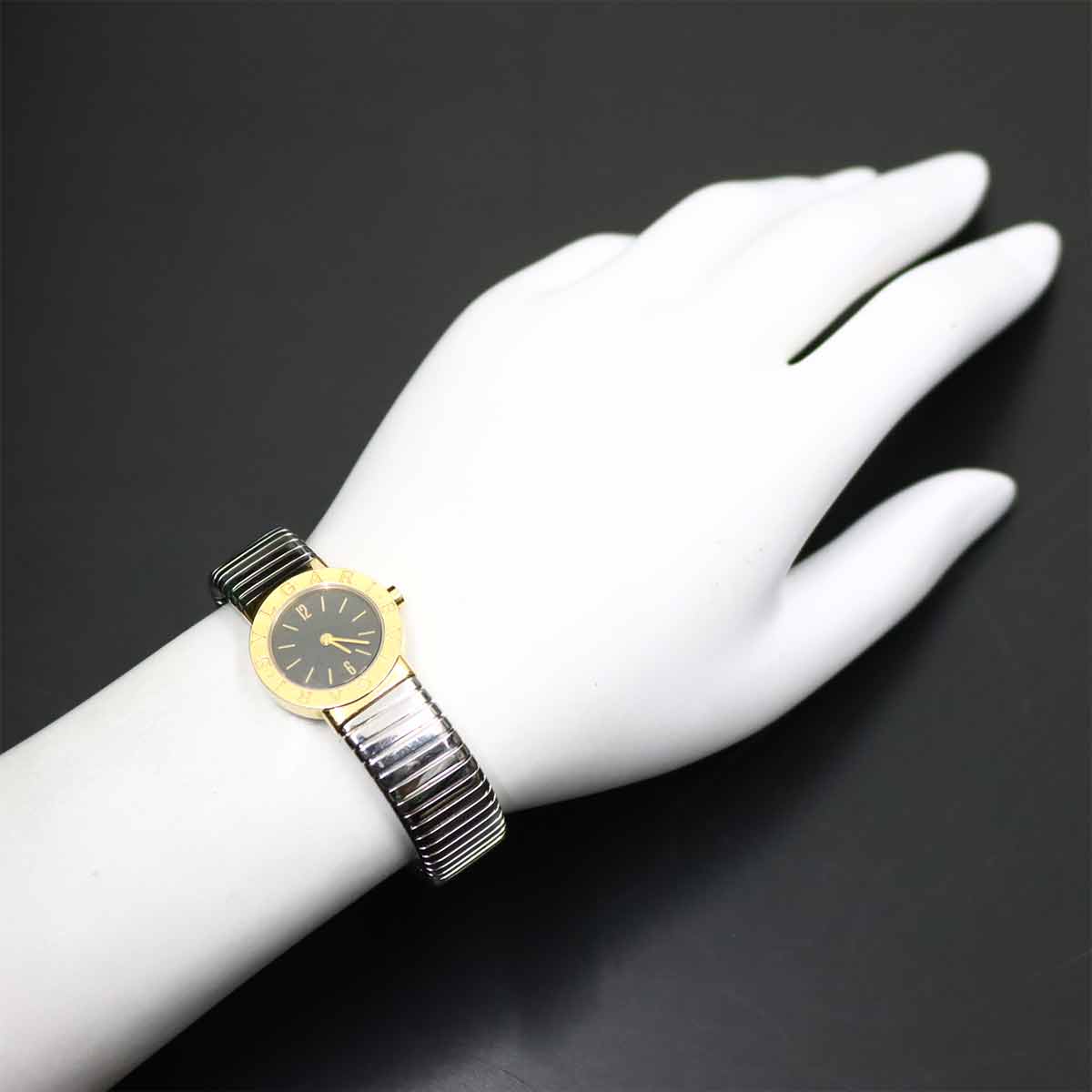 BVLGARIBVLGARI Tubogas BB232T Quartz 750 YG Black Dial