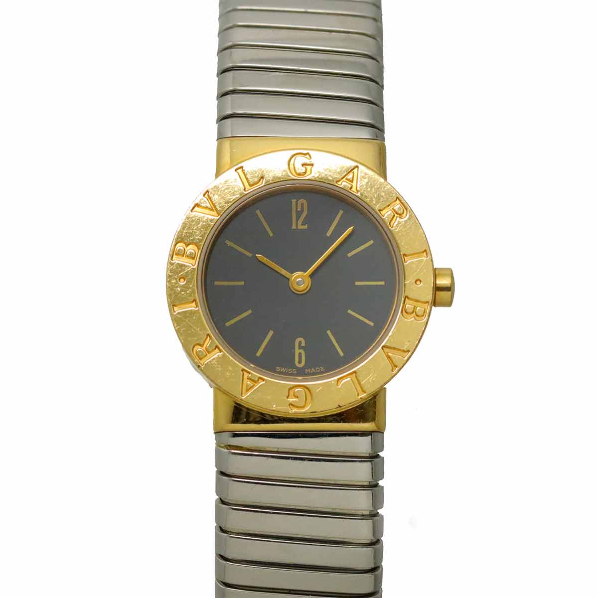 BVLGARIBVLGARI Tubogas BB232T Quartz 750 YG Black Dial