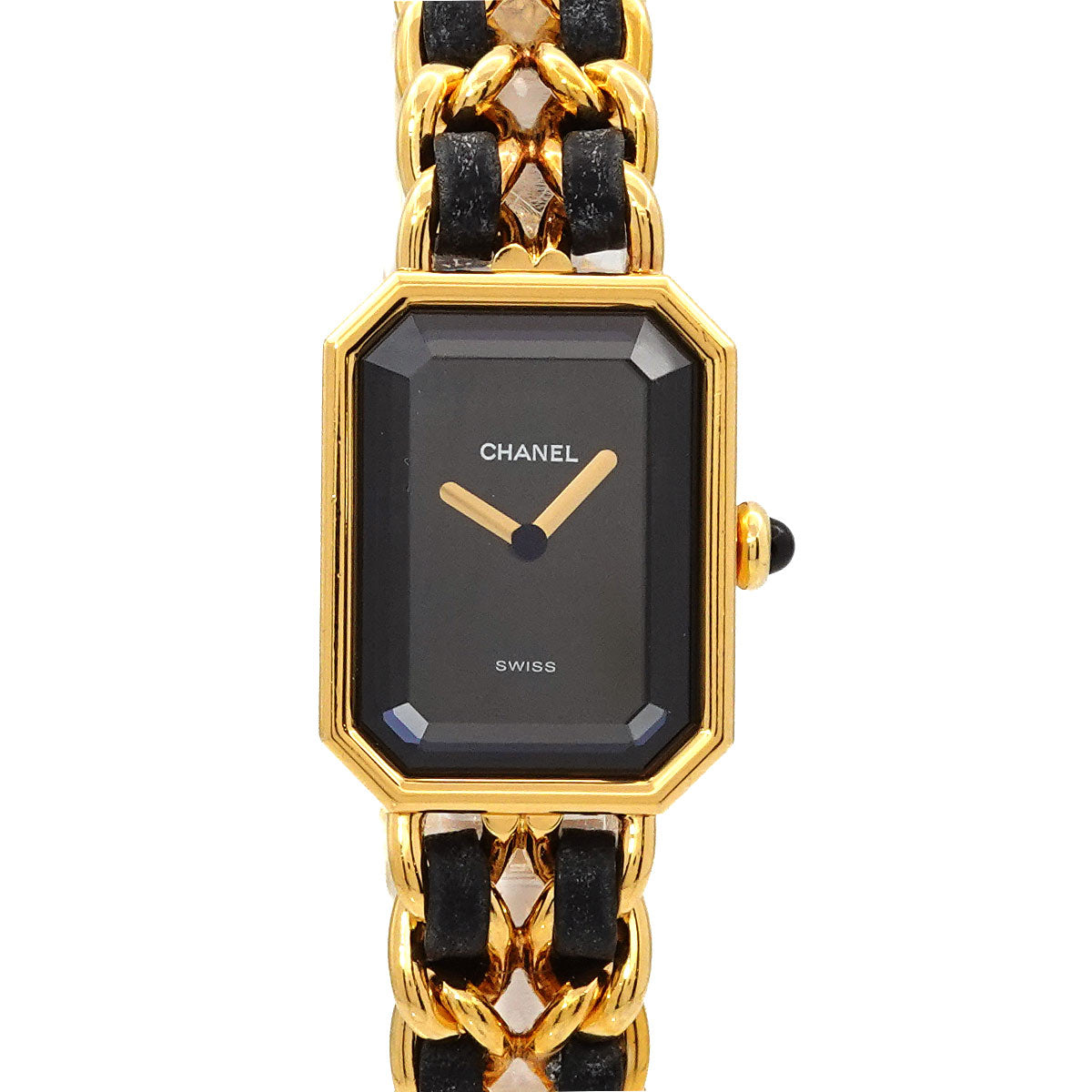 Premiere Size L H0001 Vintage Quartz Black Dial Ladies Watch