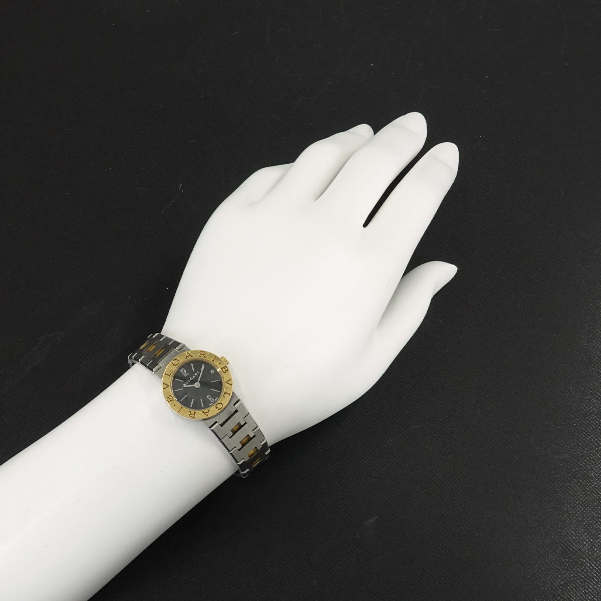 BVLGARIBVLGARI Two Tones BB23SG YG Black Dial Ladies