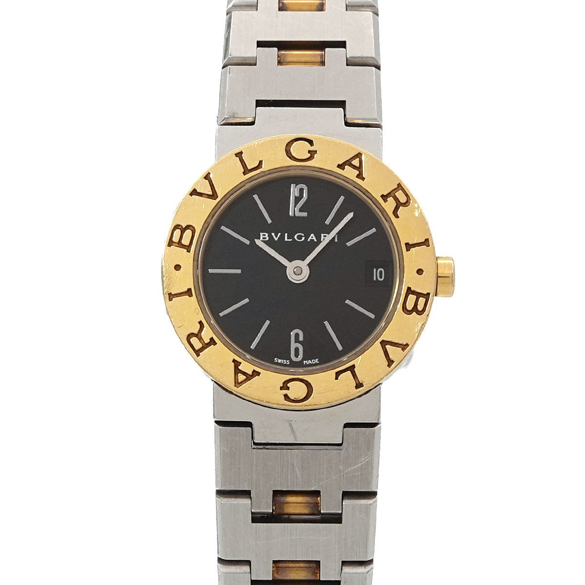 BVLGARIBVLGARI Two Tones BB23SG YG Black Dial Ladies