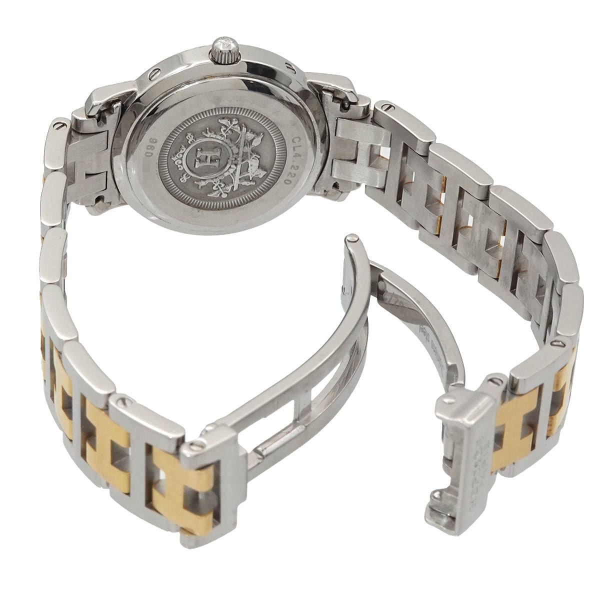 Clipper Two Tone CL4 220 Quartz Date cream Dial Ladies Watch