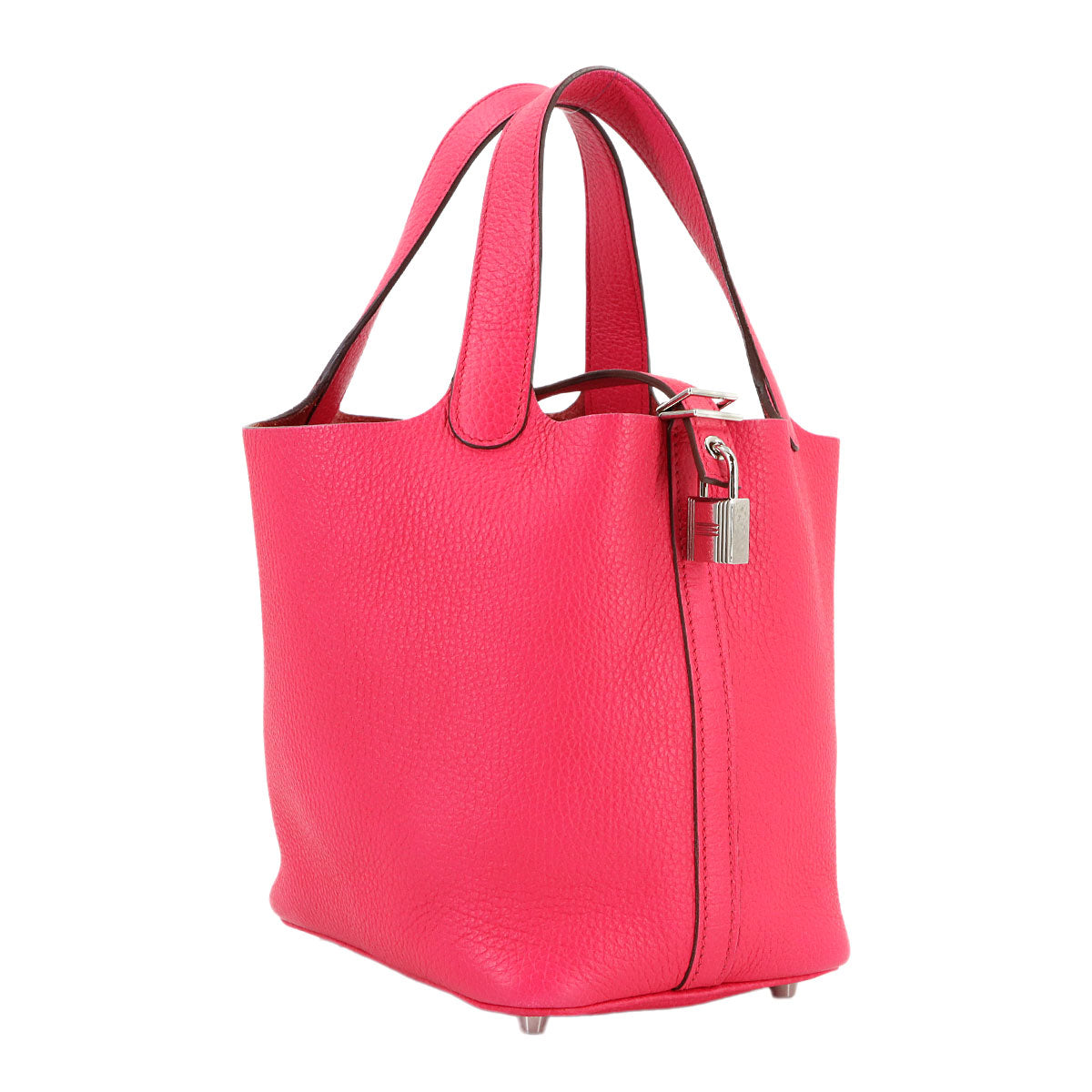 Picotin Lock PM Hand Bag Taurillon Clemence Rose Extreme