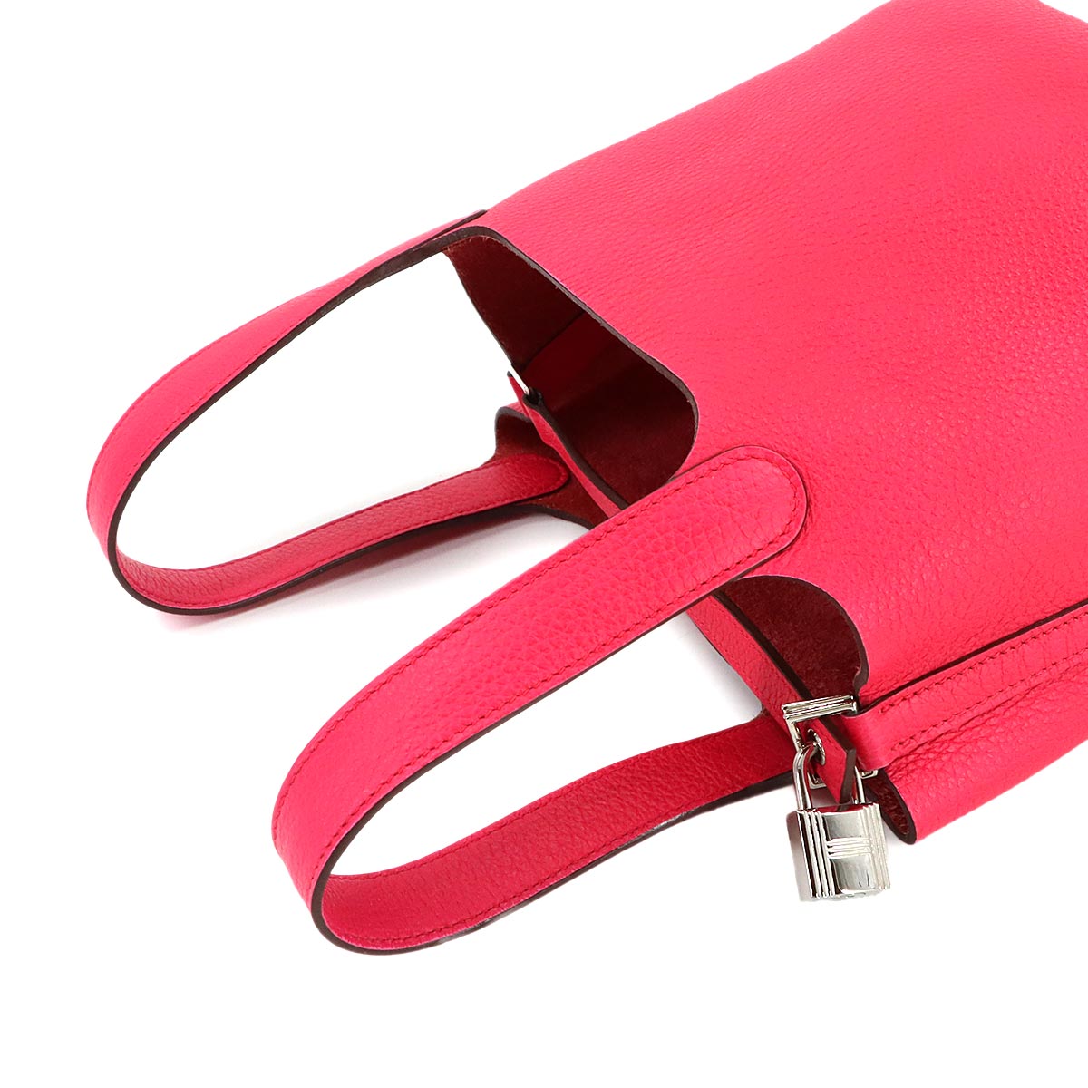 Picotin Lock PM Hand Bag Taurillon Clemence Rose Extreme