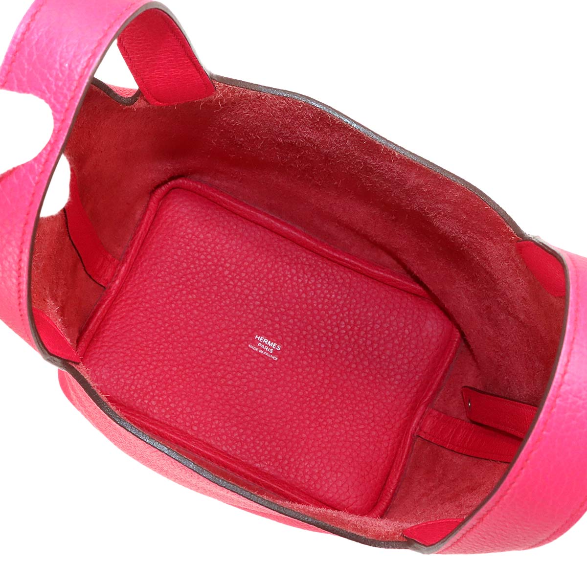 Picotin Lock PM Hand Bag Taurillon Clemence Rose Extreme