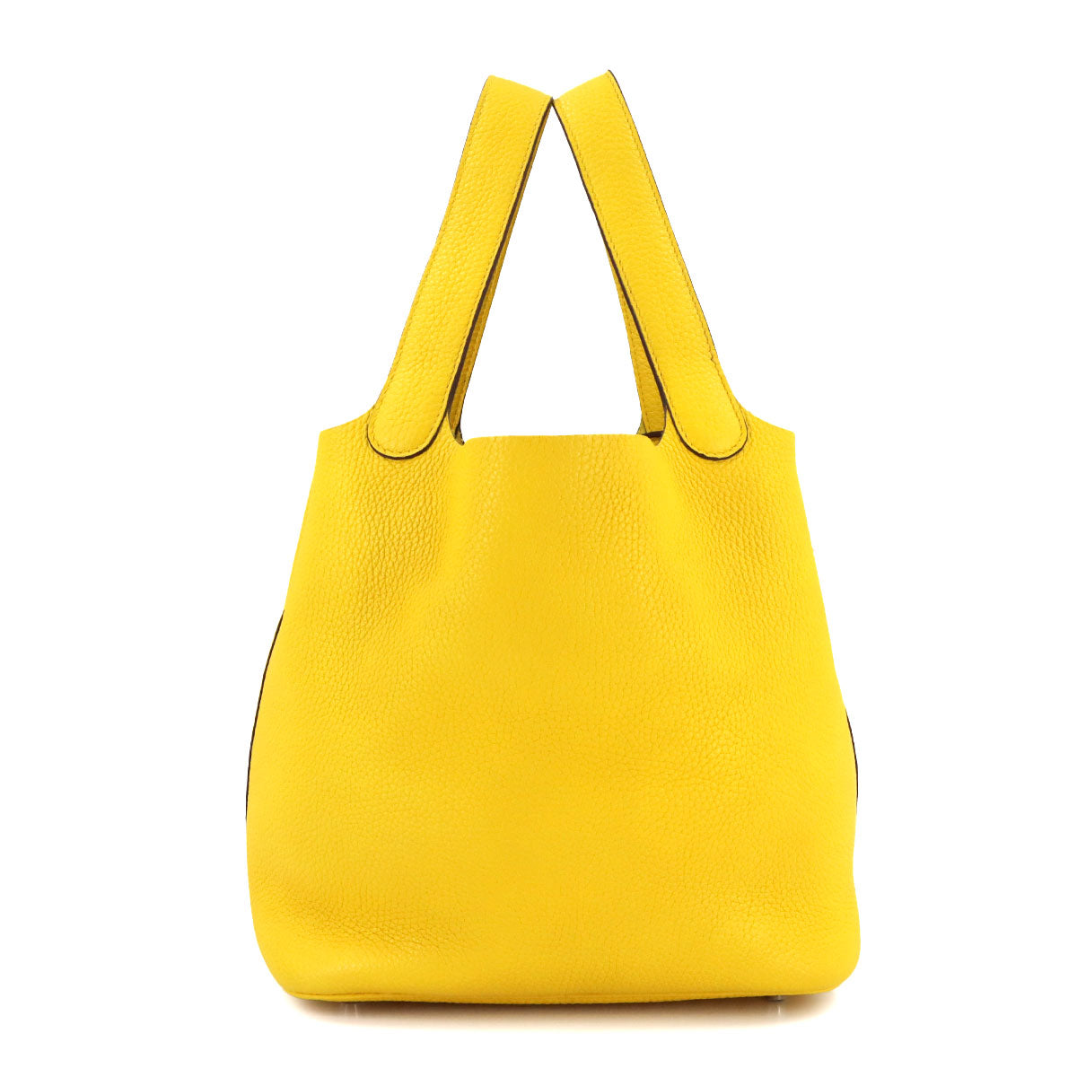 Picotin Lock MM Hand Bag Taurillon Clemence Jaune de Naples