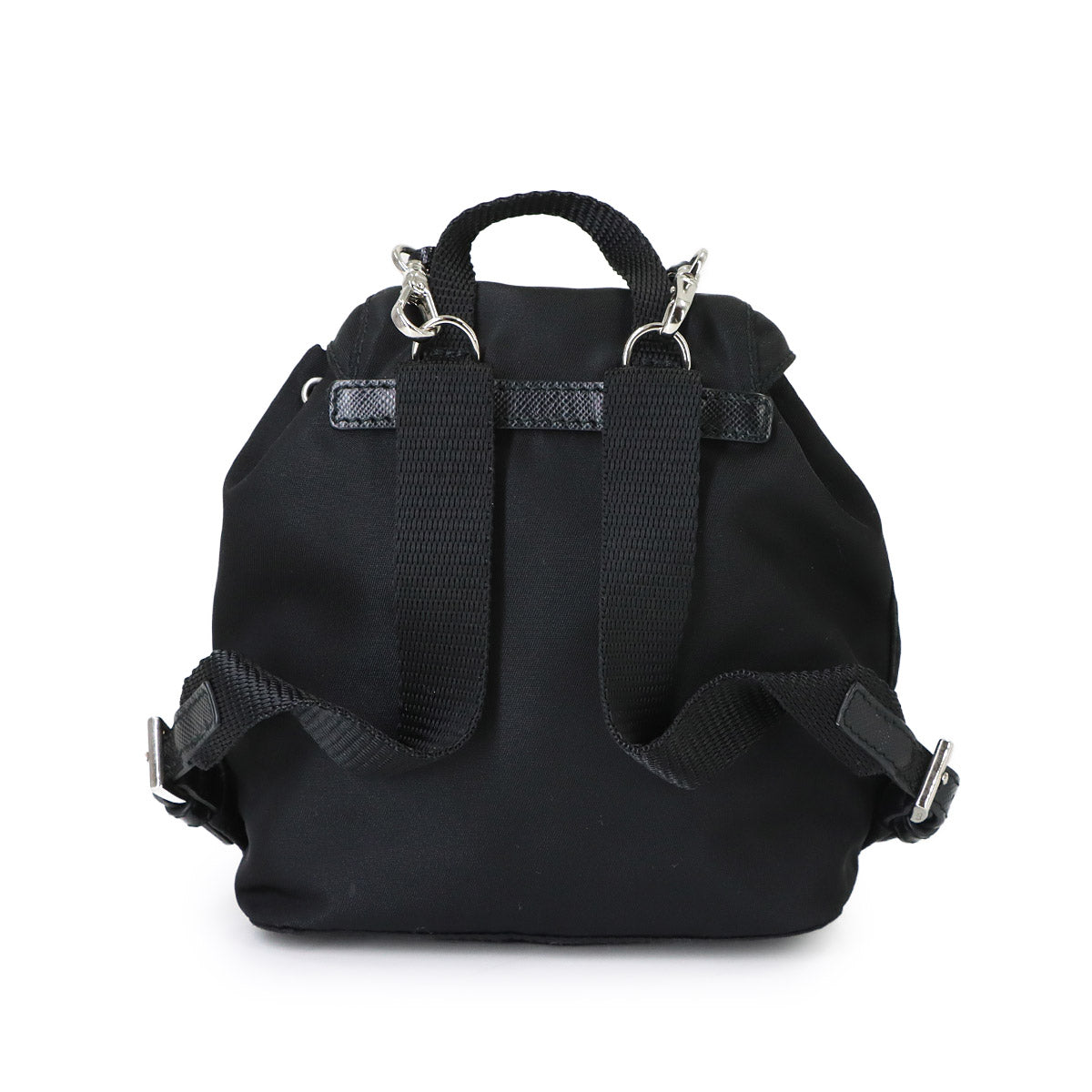 Mini Chain Shoulder Bag Nylon Leather Black BZ0029 Backpack