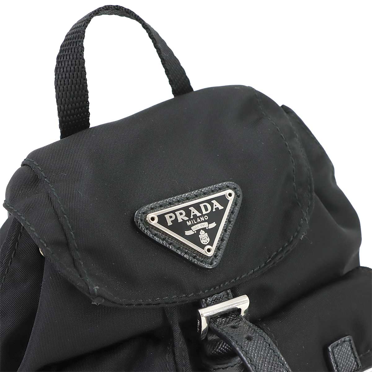 Mini Chain Shoulder Bag Nylon Leather Black BZ0029 Backpack