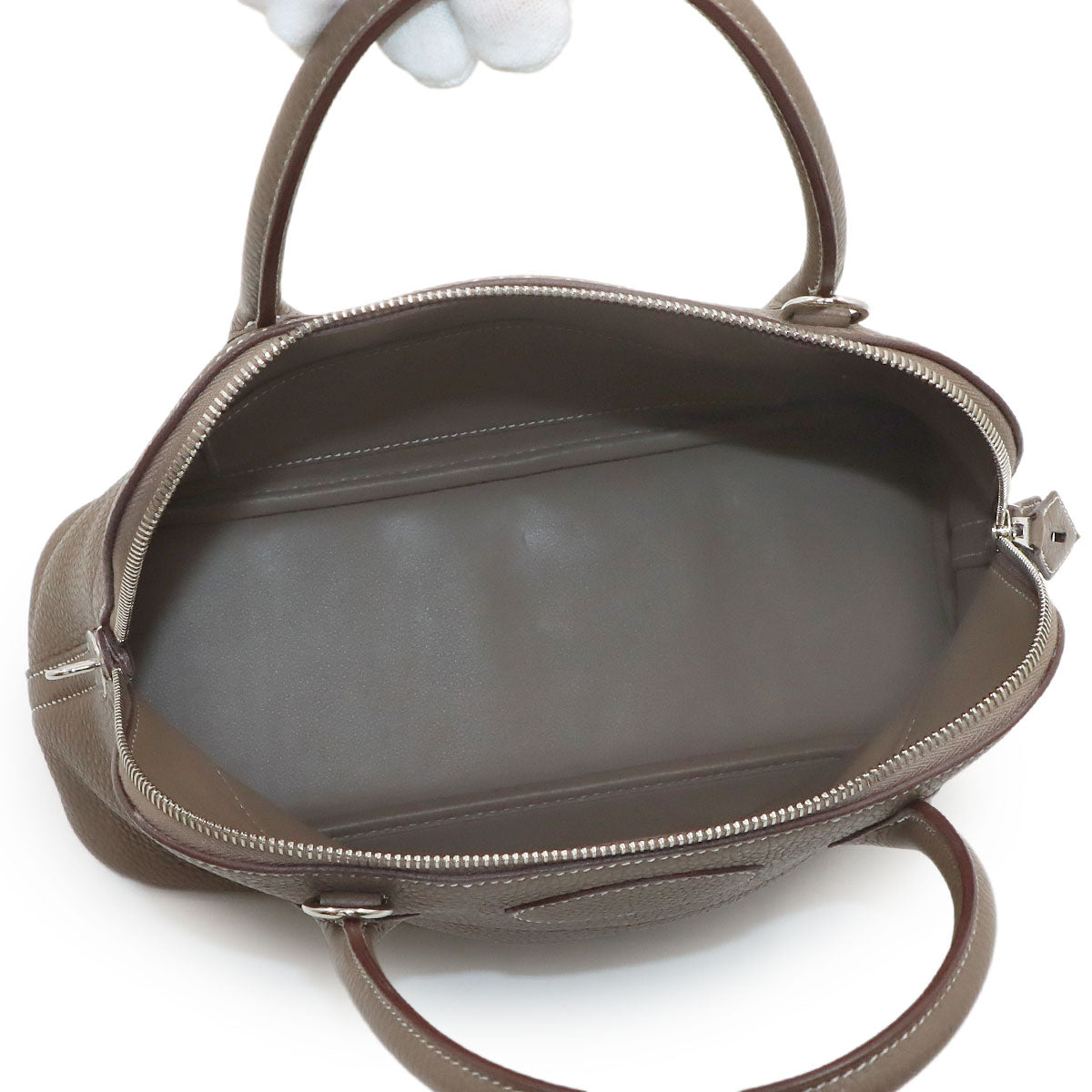 Bolide 31 2way Hand Shoulder Bag Taurillon Clemence Etoupe