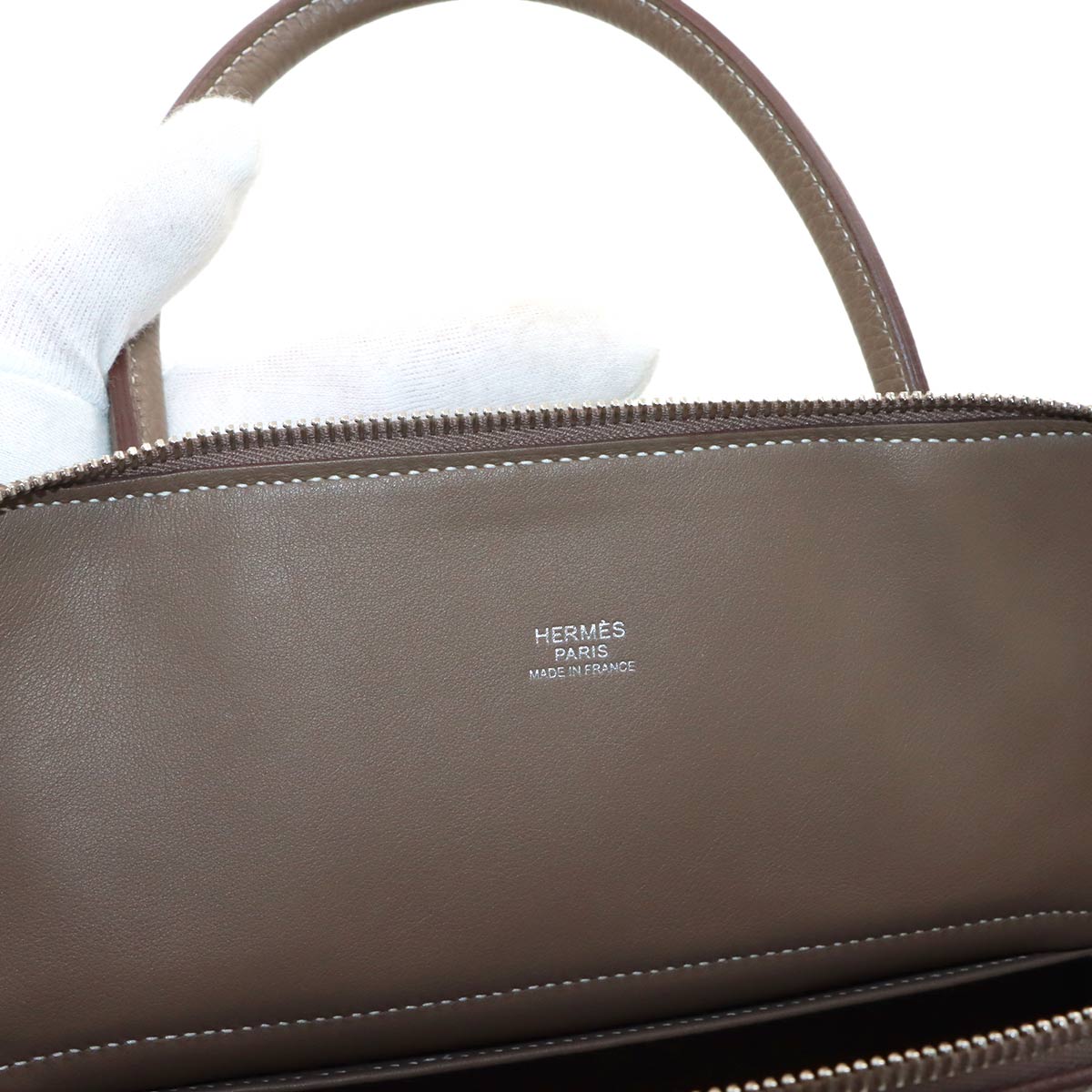 Bolide 31 2way Hand Shoulder Bag Taurillon Clemence Etoupe