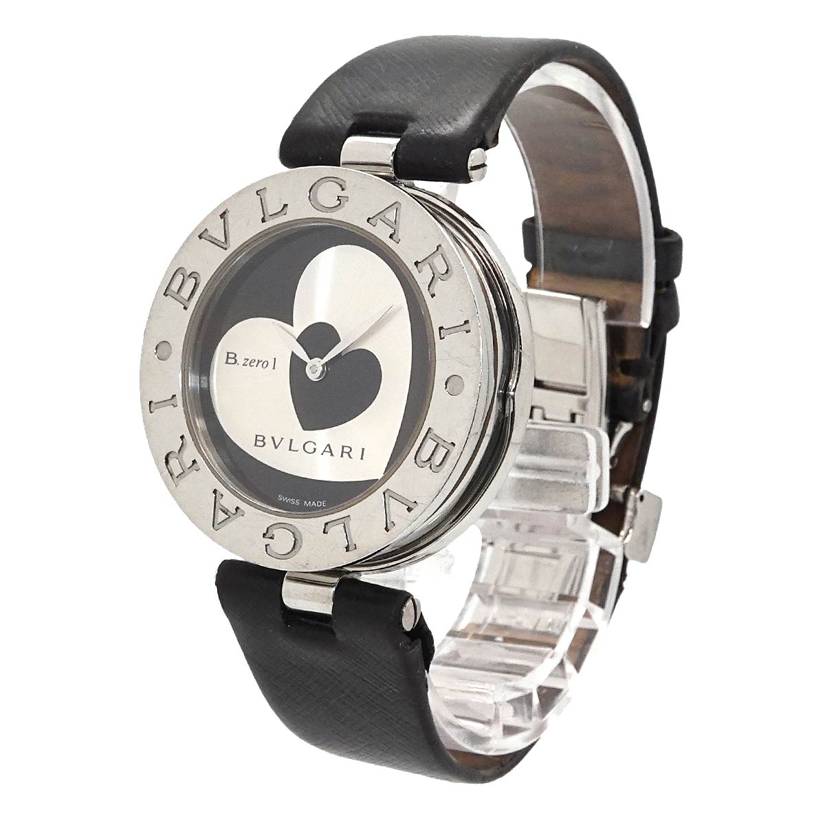 B-ZERO1 Double Heart BZ35S Silver Black Dial Quartz Boys