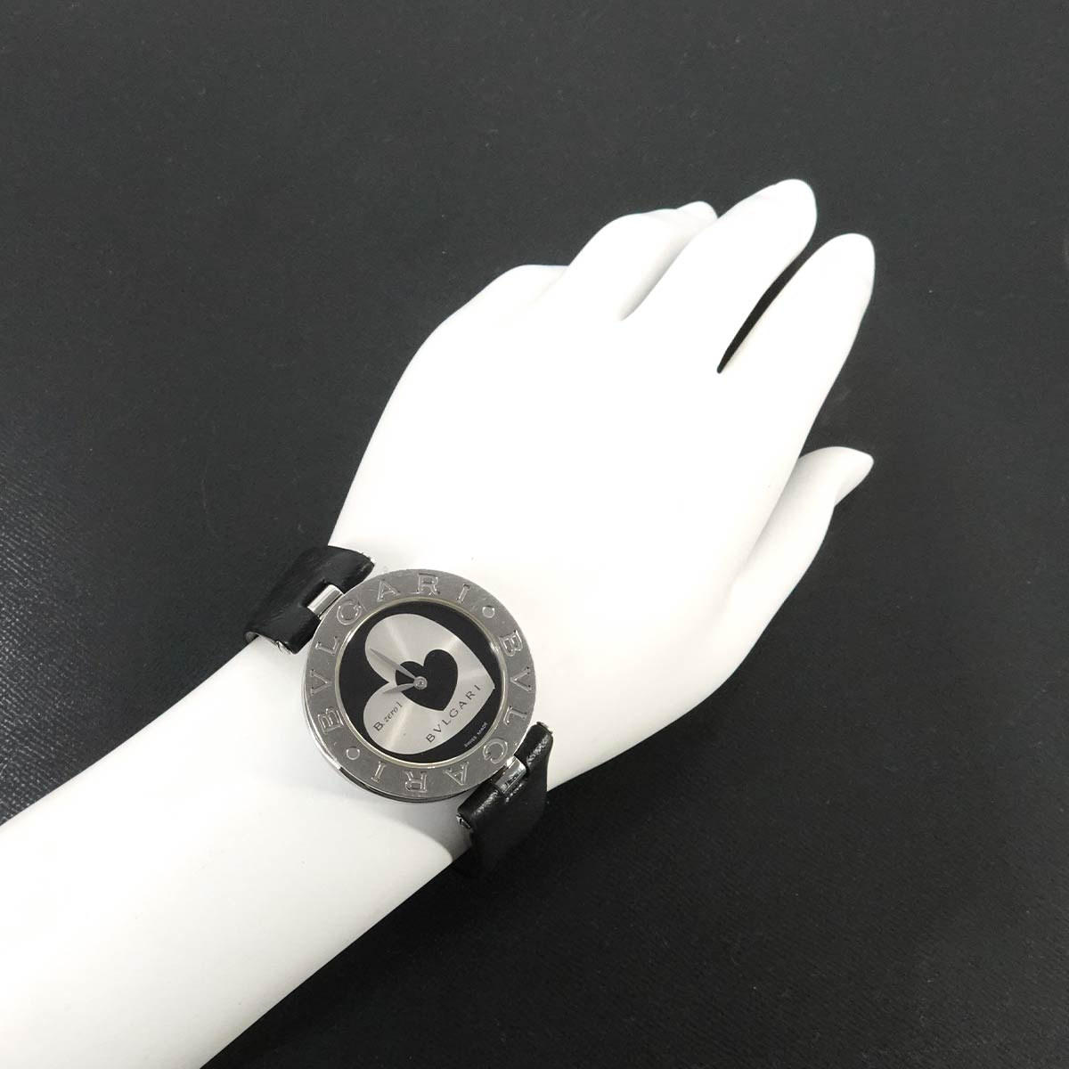 B-ZERO1 Double Heart BZ35S Silver Black Dial Quartz Boys