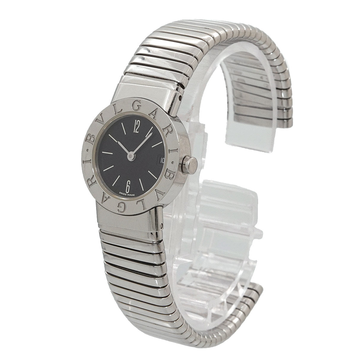 BVLGARIBVLGARI Tubogas BB232TS Black Dial Ladies