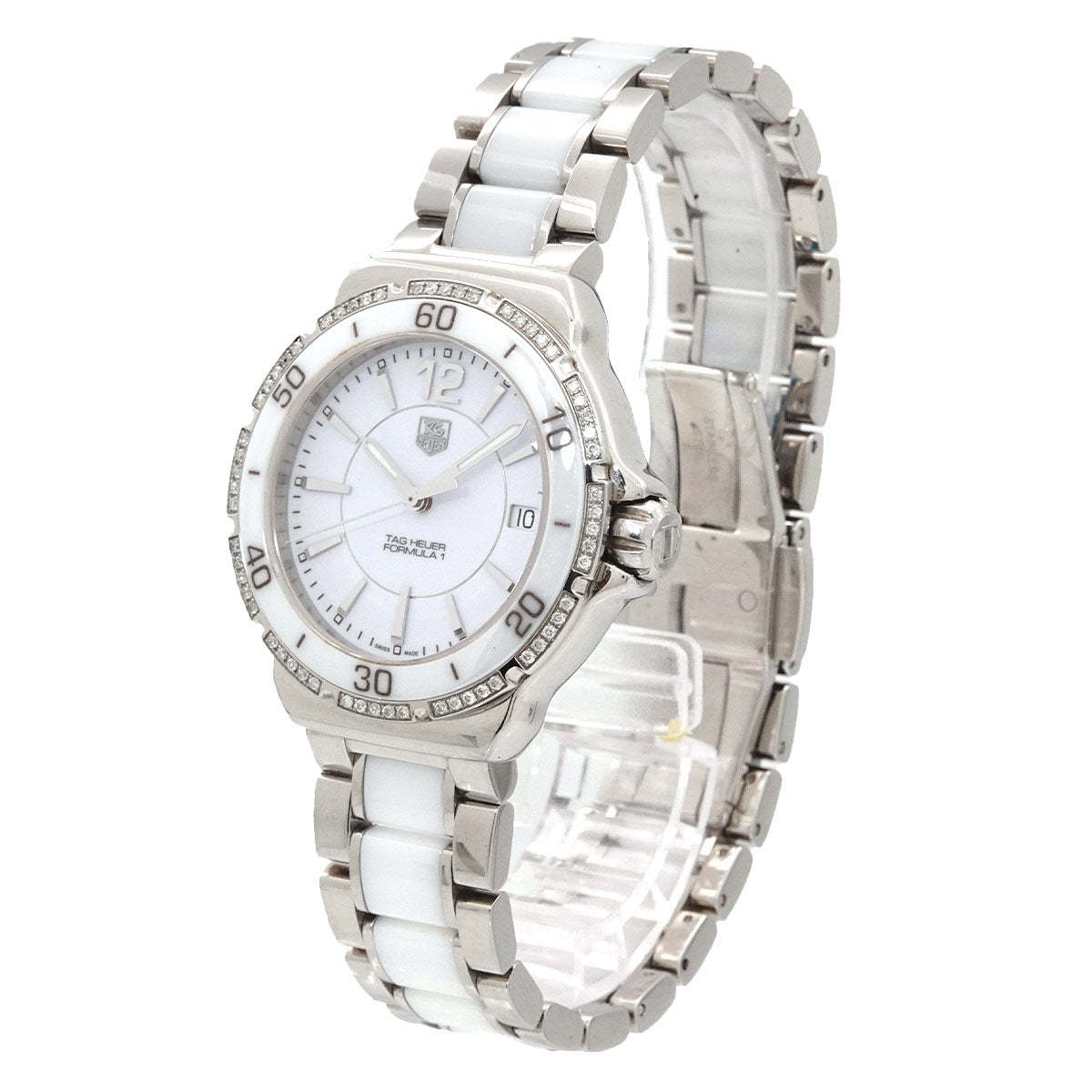 Formula 1 WAH1213 Diamond Bezel Date White Dial Ladies
