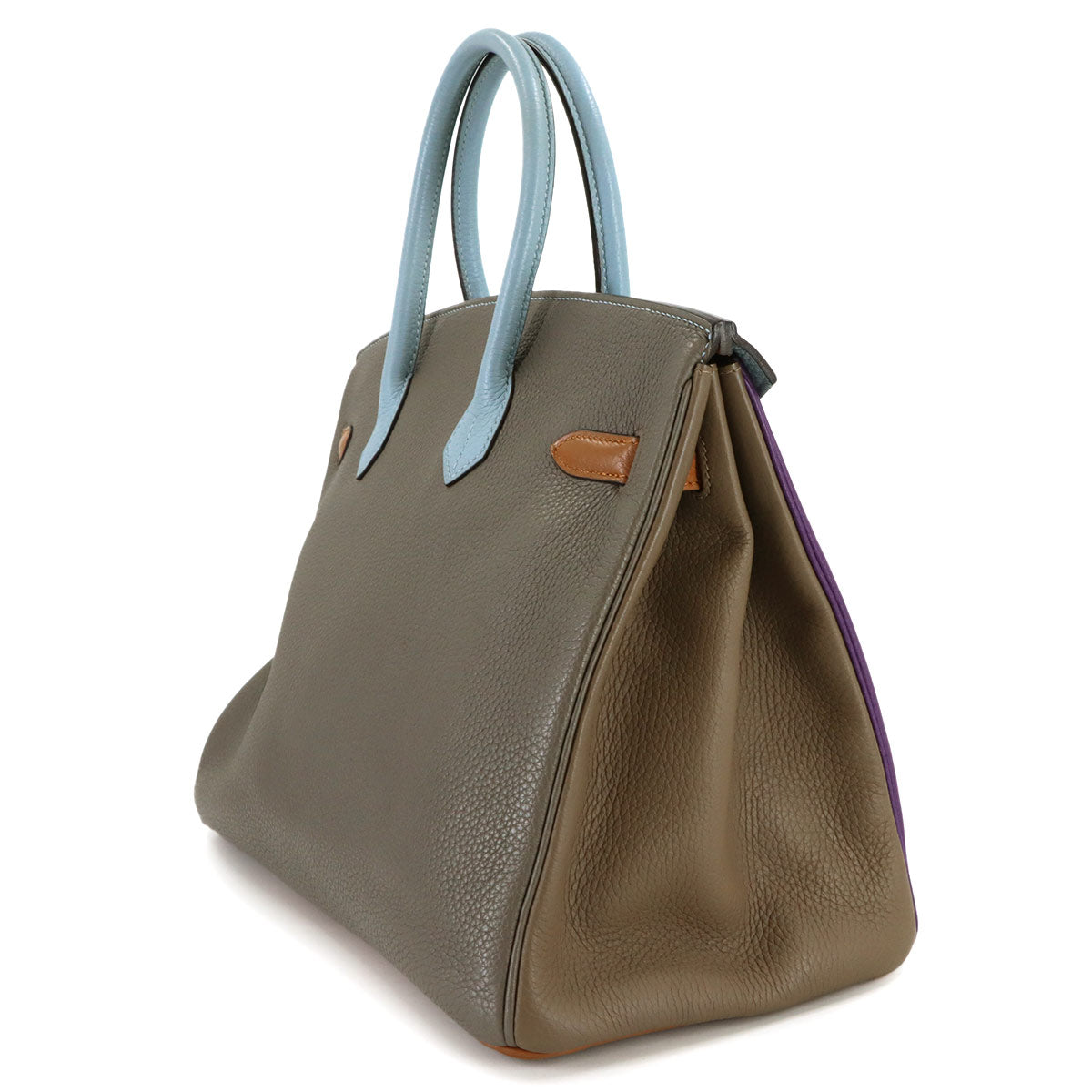 Birkin 35 Arlequin Hand Bag Taurillon Clemence Ultra Violet