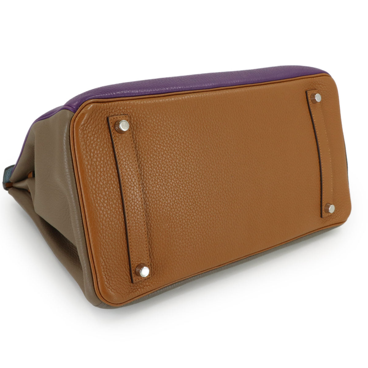 Birkin 35 Arlequin Hand Bag Taurillon Clemence Ultra Violet