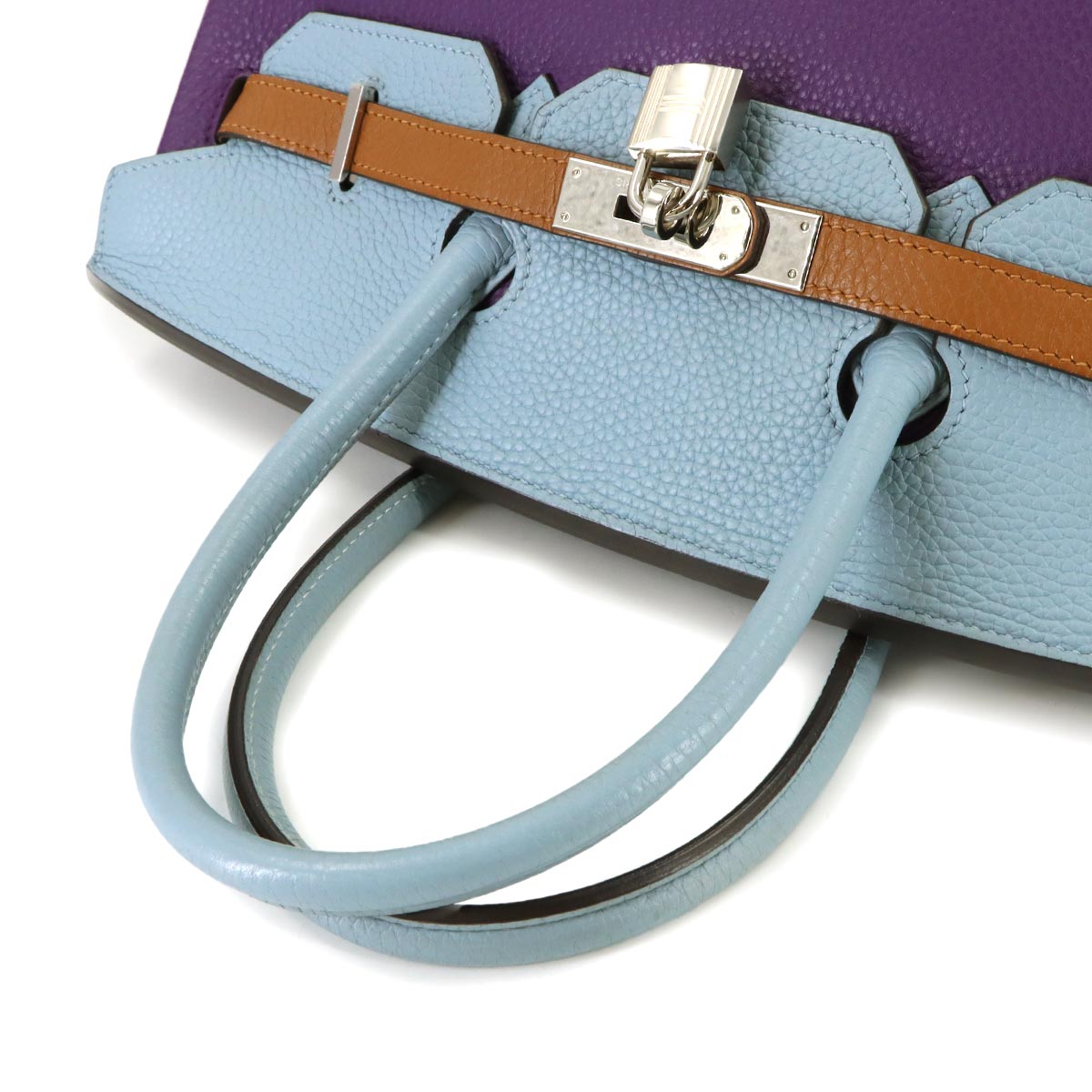 Birkin 35 Arlequin Hand Bag Taurillon Clemence Ultra Violet