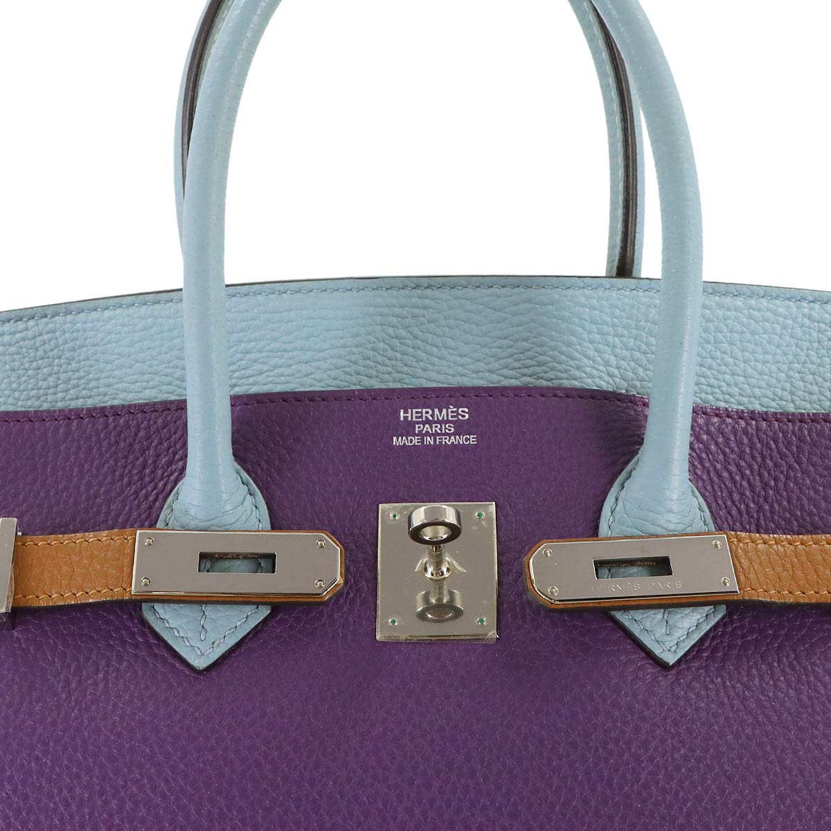 Birkin 35 Arlequin Hand Bag Taurillon Clemence Ultra Violet