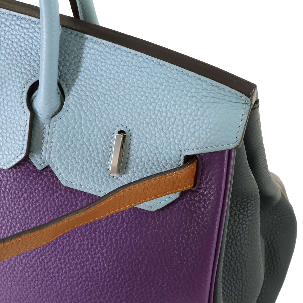 Birkin 35 Arlequin Hand Bag Taurillon Clemence Ultra Violet