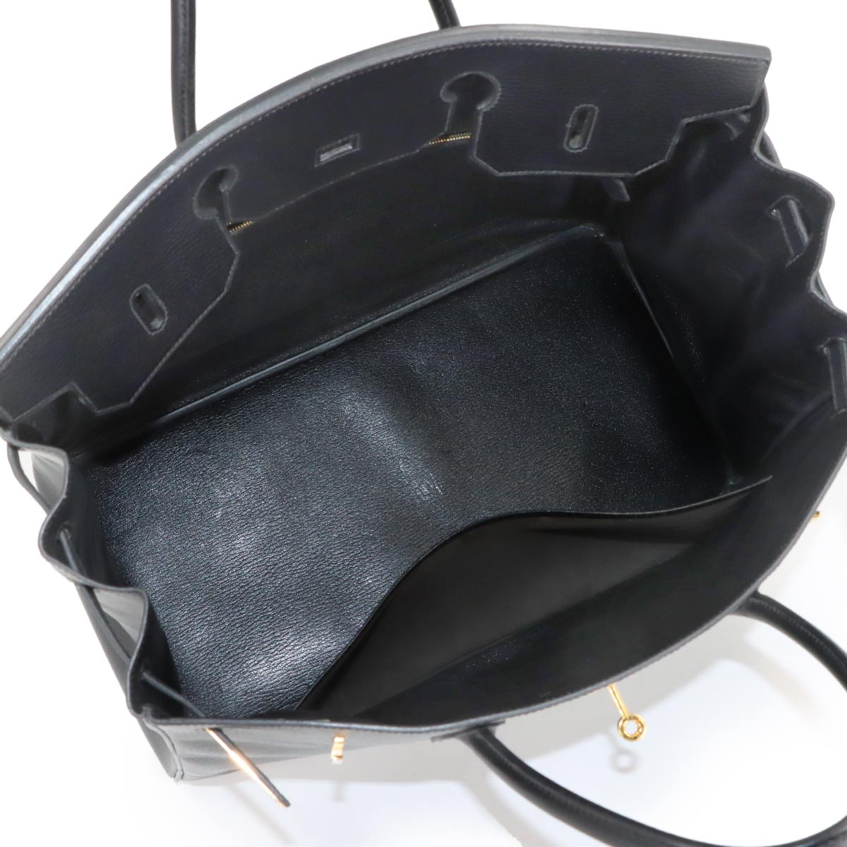 Birkin 40 Ardennes Black Hand Bag Purse