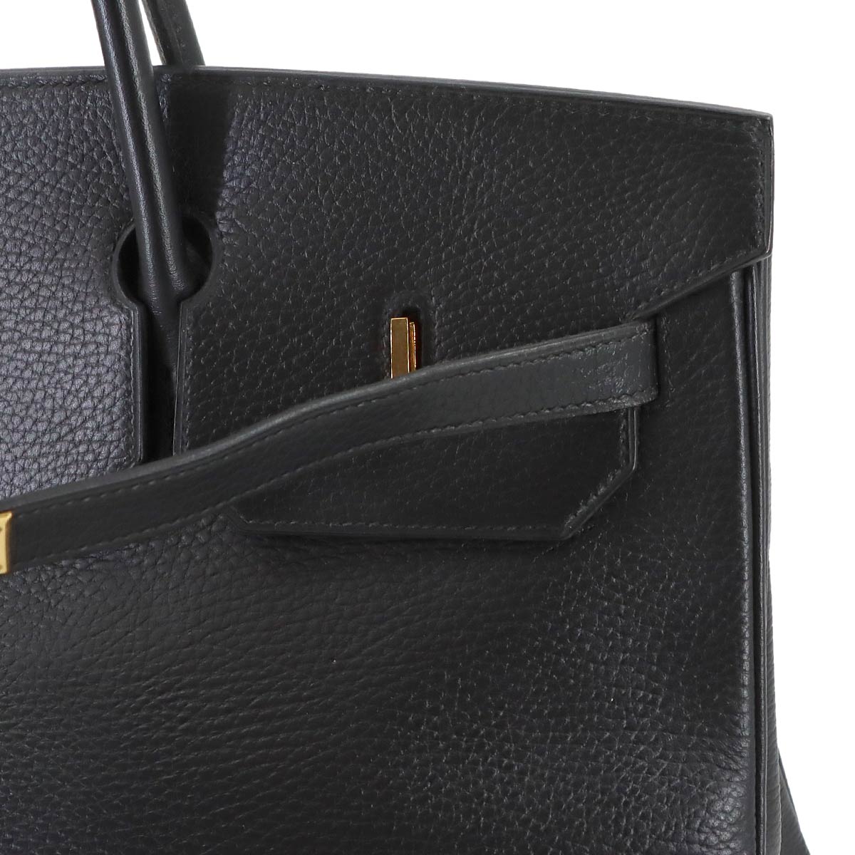 Birkin 40 Ardennes Black Hand Bag Purse