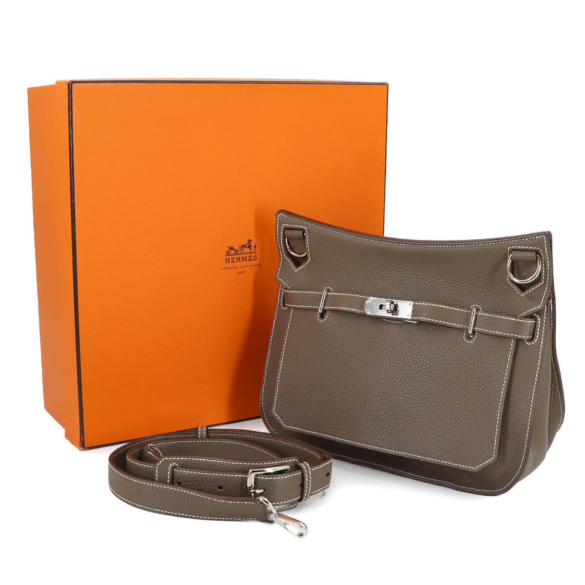 Jypsiere 28 Shoulder Bag Taurillon Clemence Etoupe