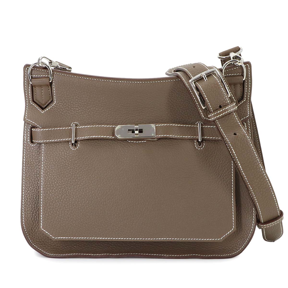 Jypsiere 28 Shoulder Bag Taurillon Clemence Etoupe