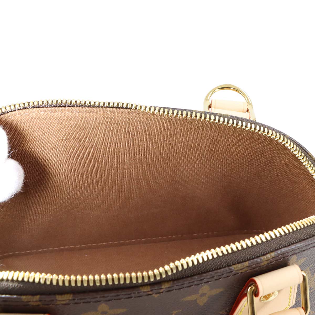 Monogram Alma BB Hand Shoulder Bag Leather Brown M46990