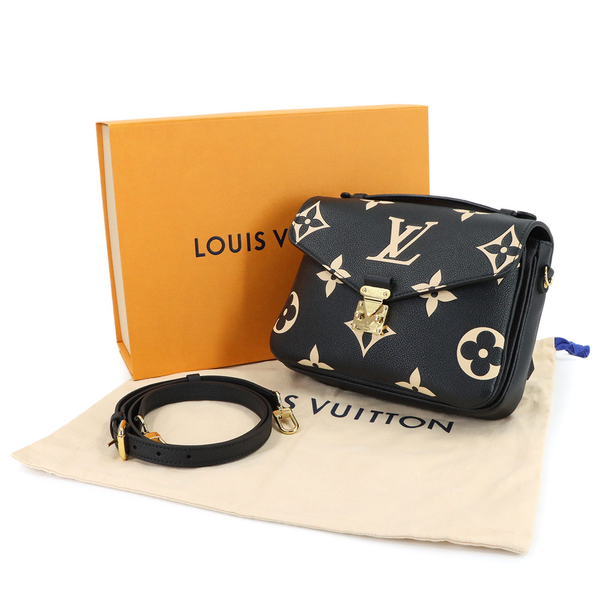 Bicolor Monogram Empreinte Pochette Metis MM Black M45773