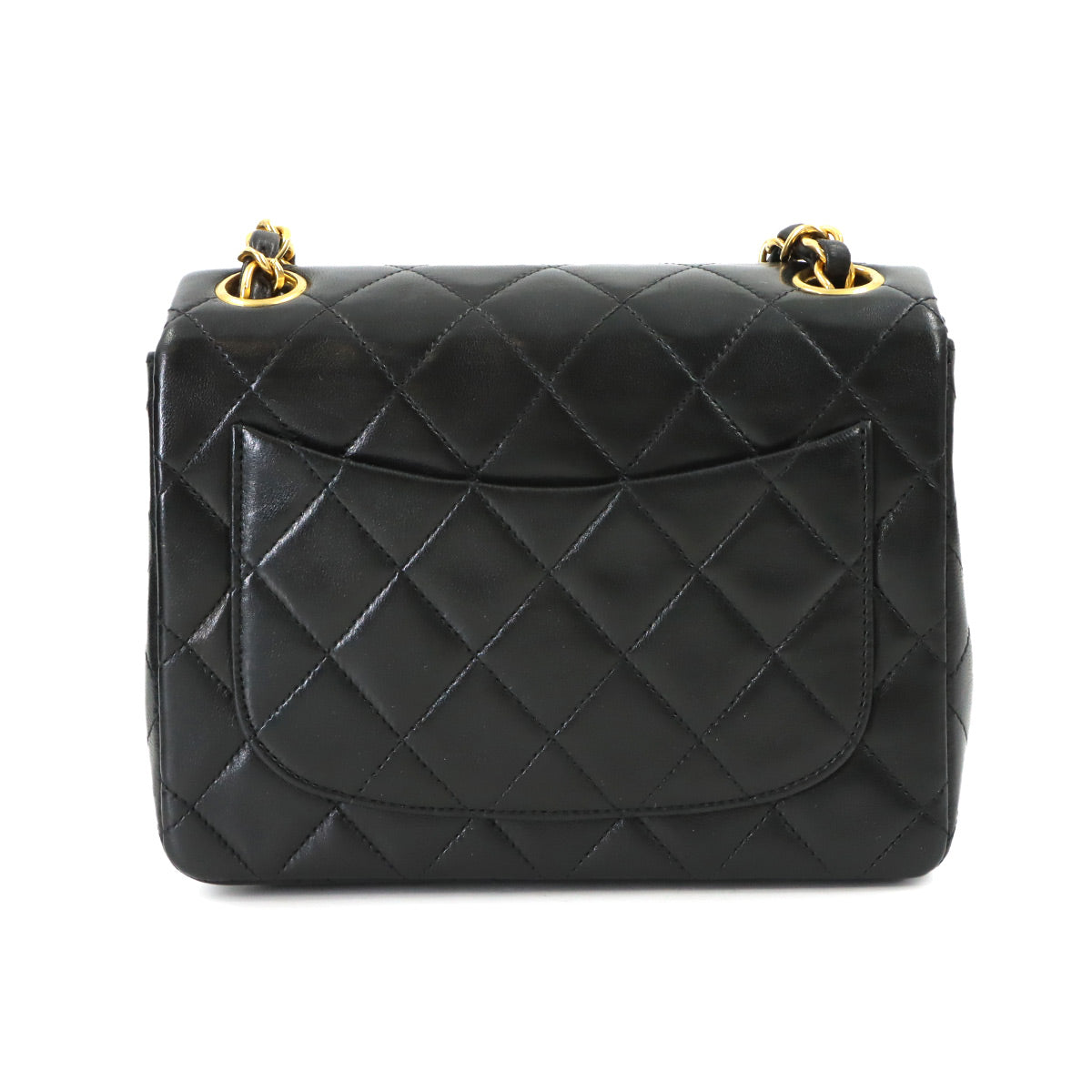 Mini Matelasse Chain Shoulder Bag Leather Black A01115 Purse