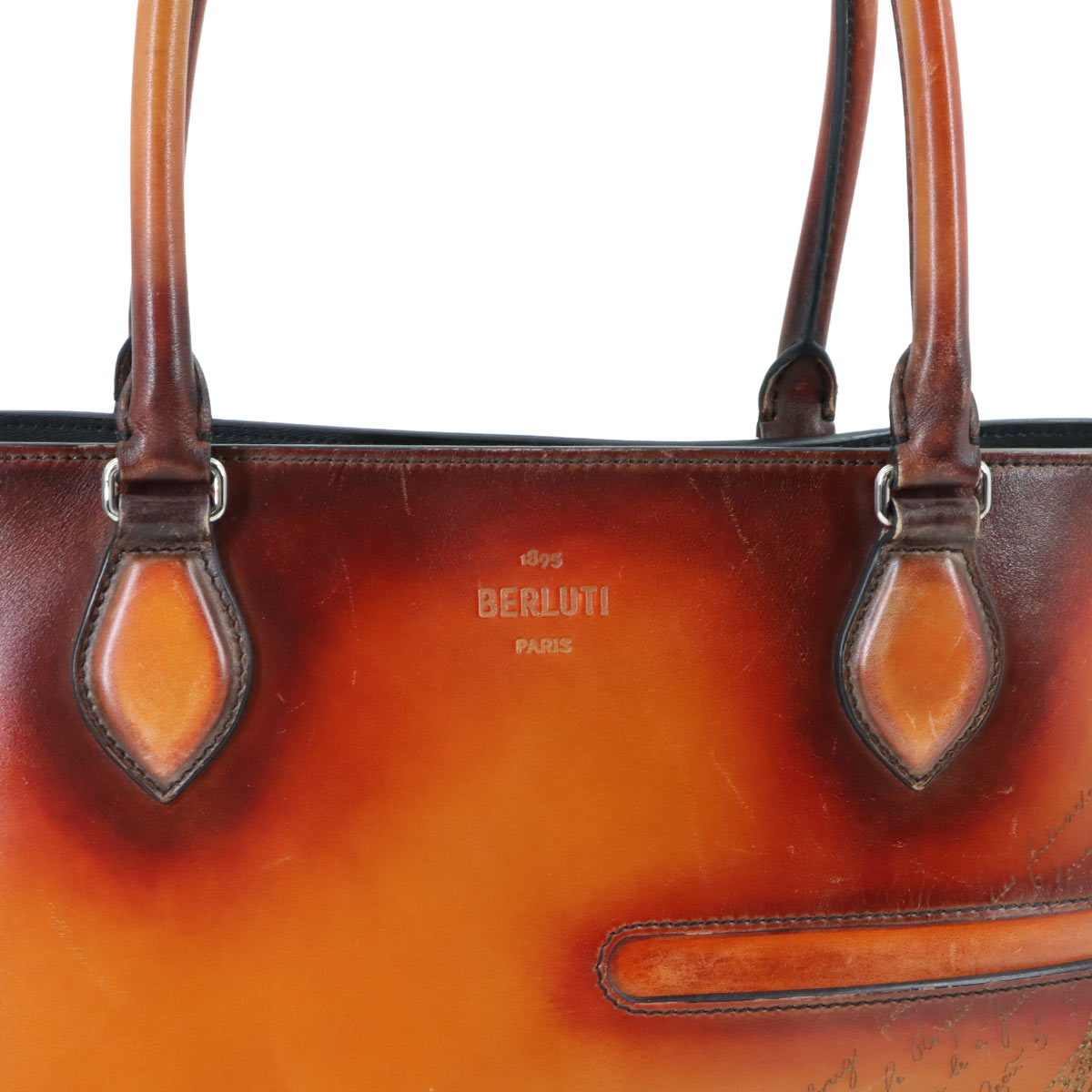 Calligraphy Toujours Tote Bag Venezia Leather Brown Purse