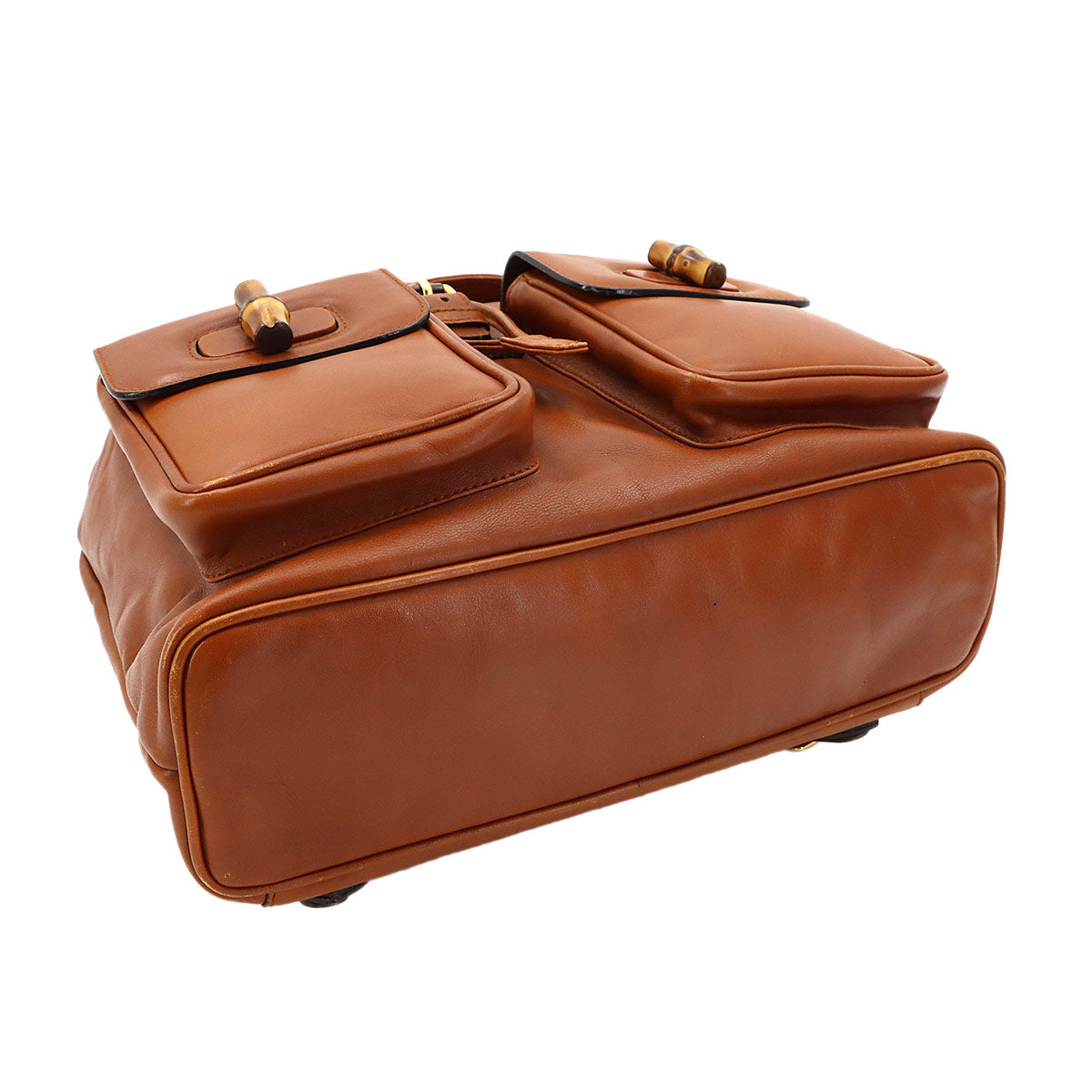 Bamboo Backpack Leather Brown Purse