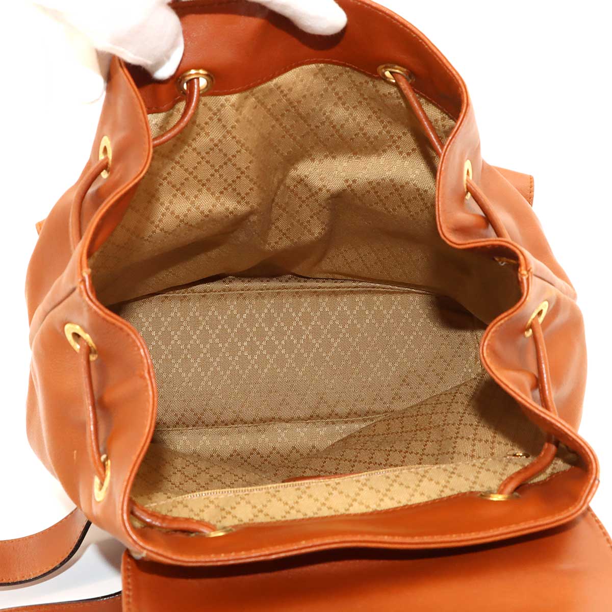 Bamboo Backpack Leather Brown Purse