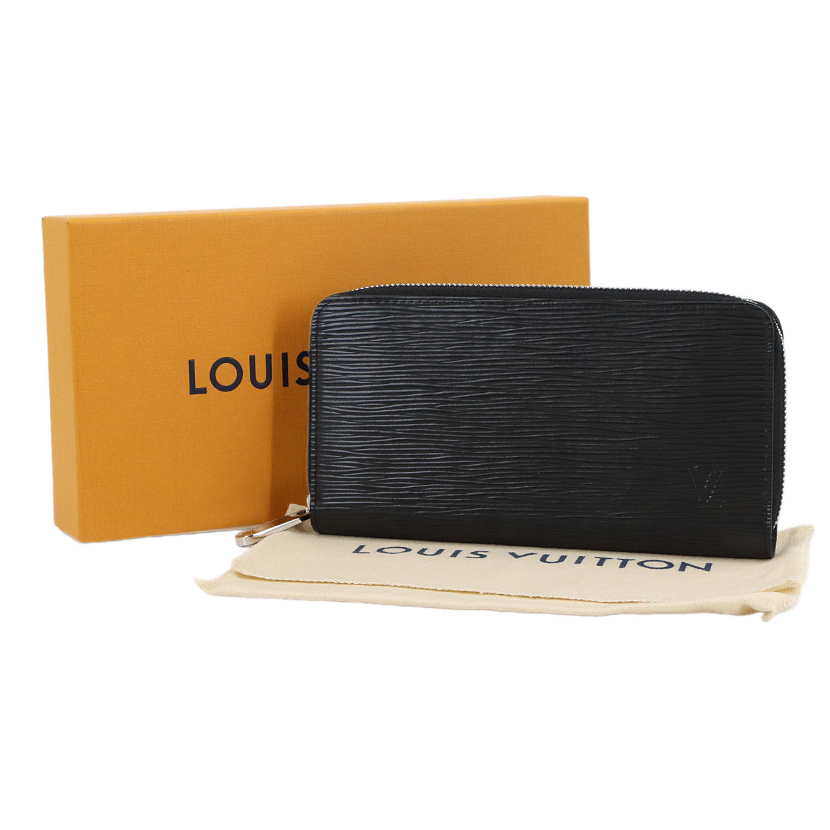 Epi Zippy Wallet Leather Noir M61857 Black