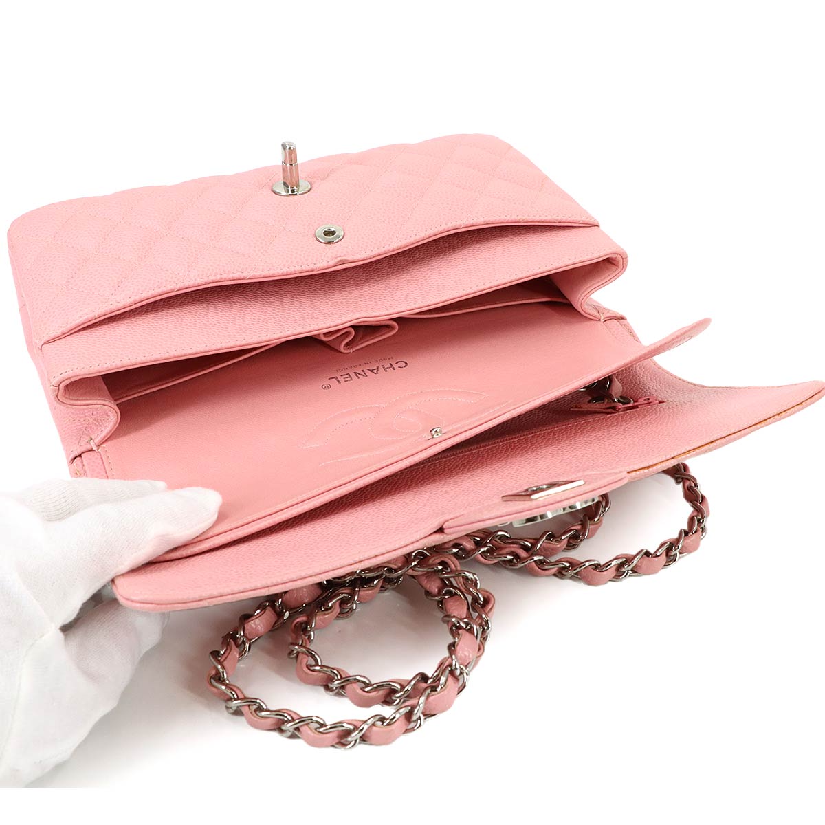 Matelasse 25 Chain Shoulder Bag Leather Pink A01112 Purse