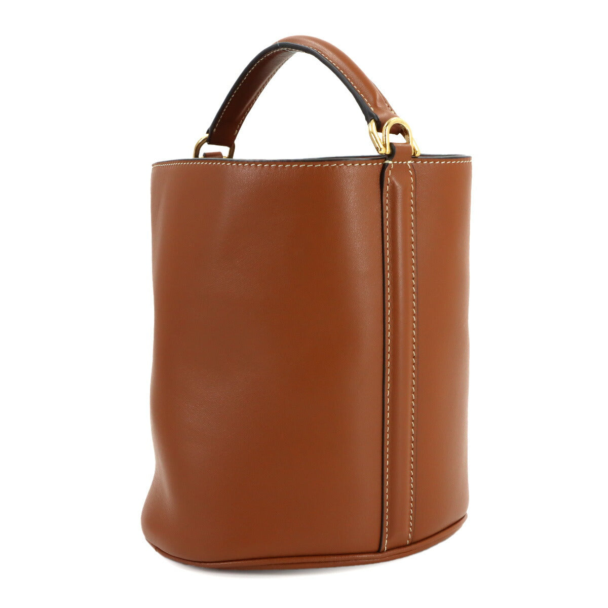 Teen Bucket 16 Hand Shoulder Bag Leather Tan 197573 Brown