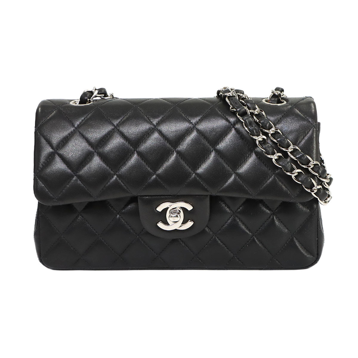 Matelasse 23 Chain Shoulder Bag Leather Black A01113