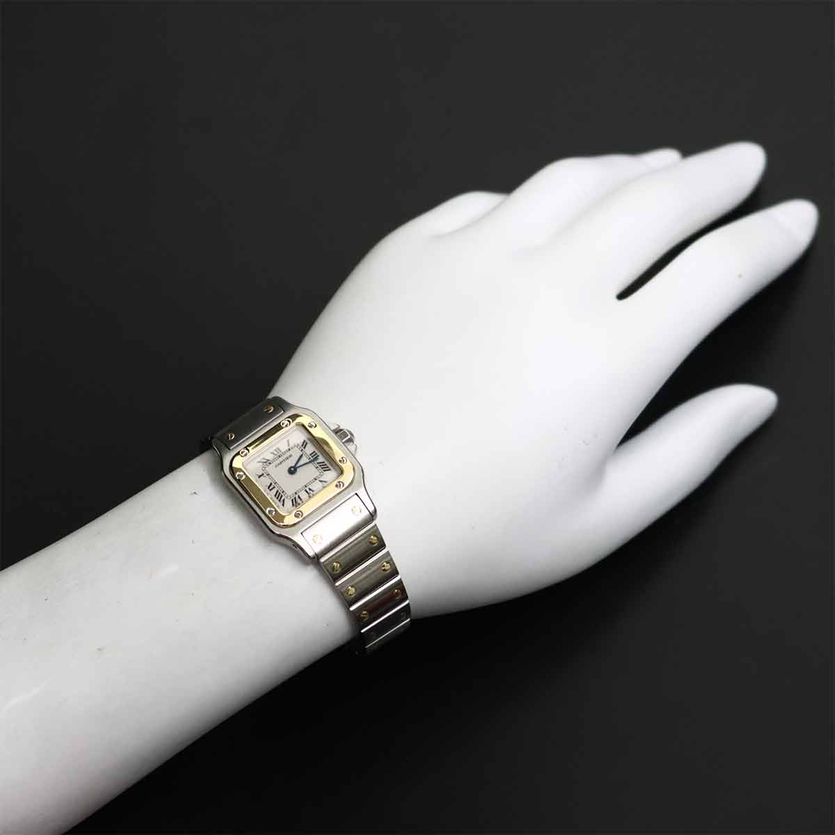 Santos Galbee W20012C4 750 YG Cream Dial Ladies Watch