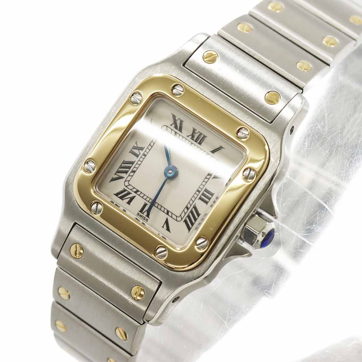 Santos Galbee W20012C4 750 YG Cream Dial Ladies Watch