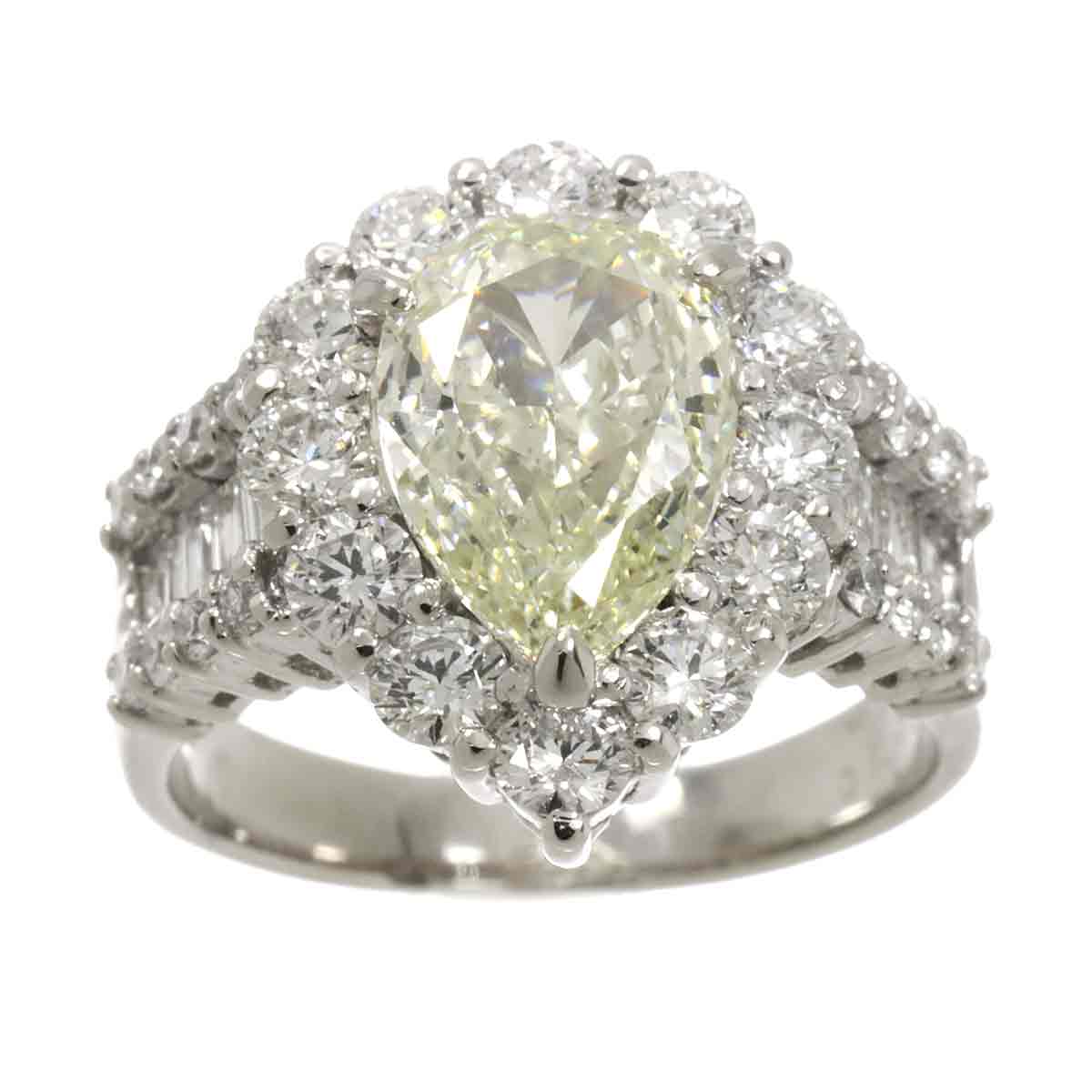 Diamond 2.164ct M/VS-1 1.70ct Ring Pt Platinum size5.75-6(US)