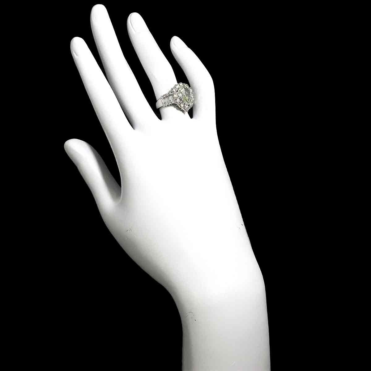 Diamond 2.164ct M/VS-1 1.70ct Ring Pt Platinum size5.75-6(US)